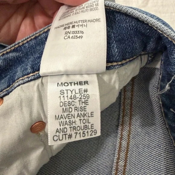 MOTHER The Mid Rise Maven Ankle Toil And Trouble Size 25 - Picture 10 of 15